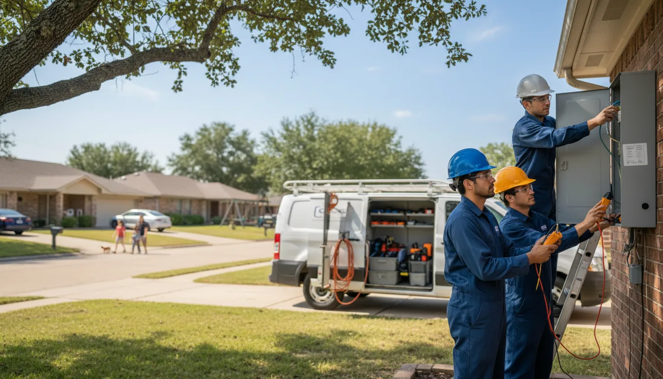 Certified electrician providing emergency electrical services in Hanston, KS